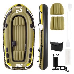 Heavy-Duty Inflatable Boat 4-Person Fishing Raft Set