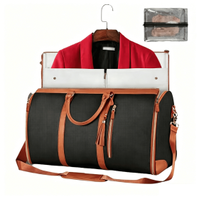Garment Bags for Travel, Convertible Suit Travel Bag for Women (Color: Brown)
